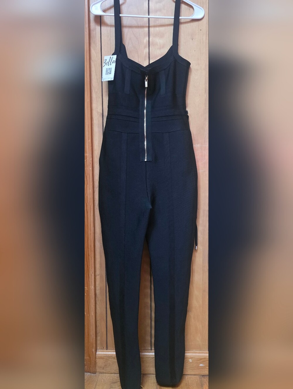 Bella Barnett Bondage Style Jumpsuit With Ankle Zippers, Sweetheart Neck Line- L - Picture 5 of 6
